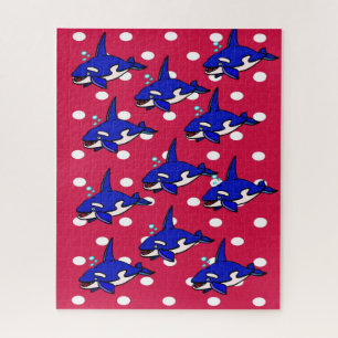 Puzzles Red Blue Sharks 