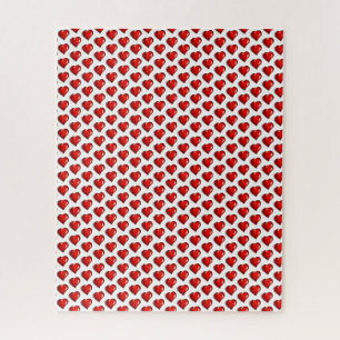 Puzzles Red Hearts Happy Valentine's Day