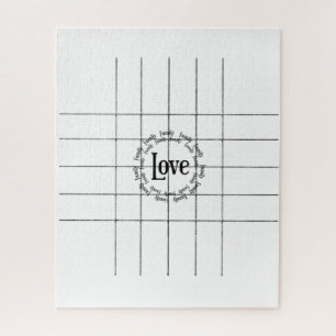 Puzzles Red White Love