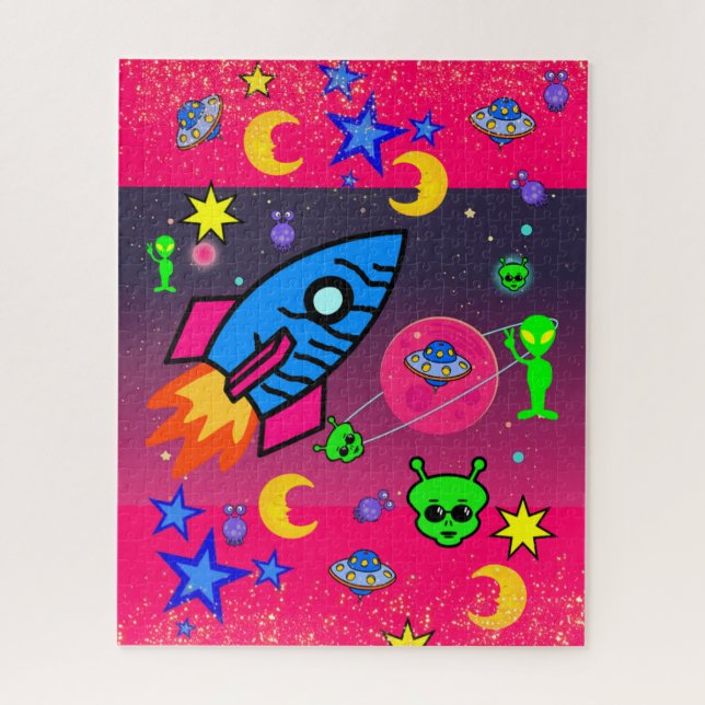 Puzzles Spaceships Aliens Astronauts (Vertical)
