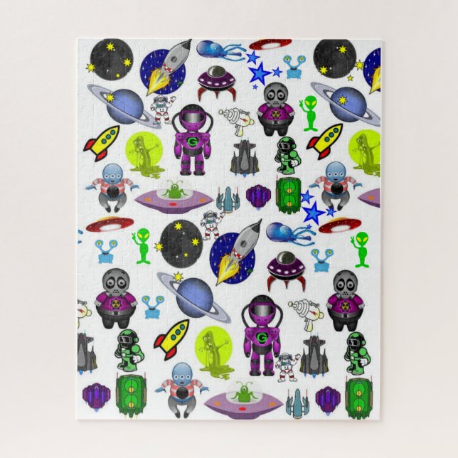 Puzzles Spaceships Aliens Astronauts (Vertical)