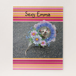 Puzzles Stripe Floral Opossum