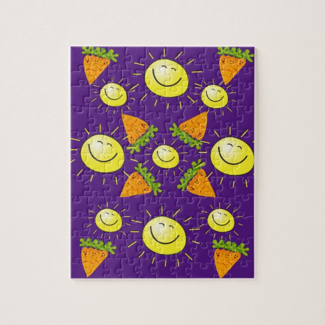 Puzzles Sun Carrots Purple (Vertical)