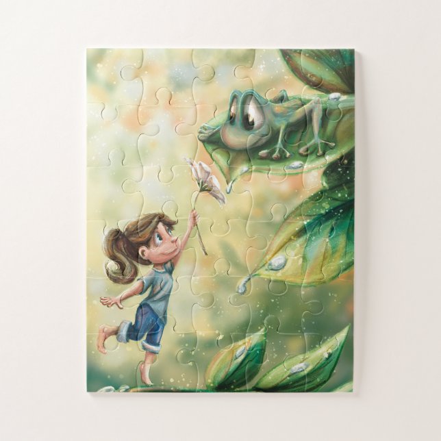 Puzzles - The Gift - illustrated by Monika Marzec (Vertical)