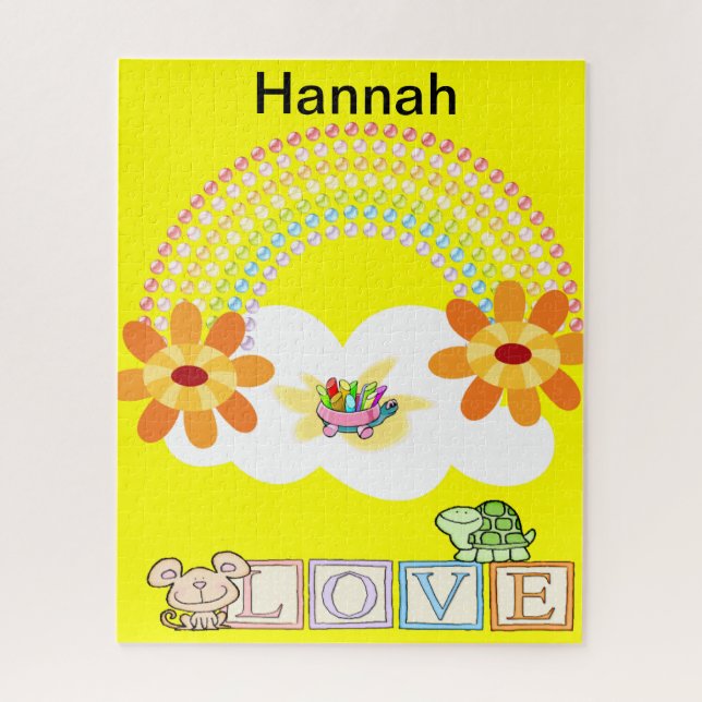 Puzzles Turtle Love Rainbow Sun Clouds (Vertical)