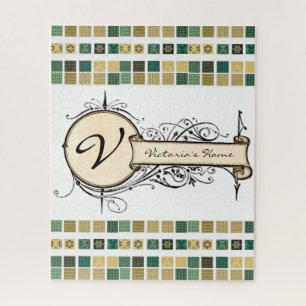 Puzzles Victorian Beige Green 