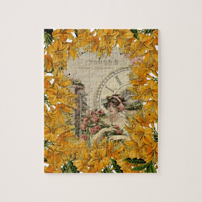 Puzzles Victorian Floral Flowers (Vertical)