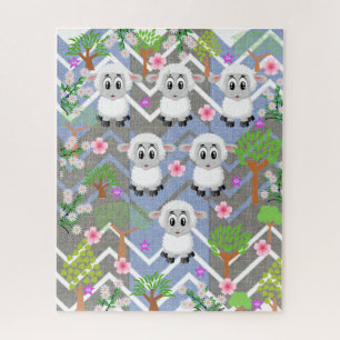 Puzzles White Sheep