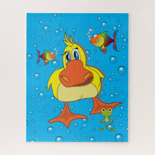 Puzzles Yellow Duck Fish Ocean
