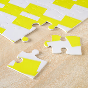Puzzles Yellow & White Stripe