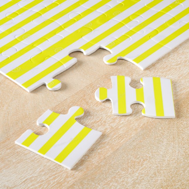 Puzzles Yellow & White Stripe  (Side)