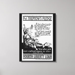 Pvt. Treptow's Pledge. "I will fight_War image Canvas Print
