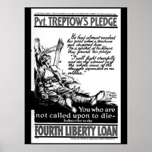 Pvt. Treptow's Pledge.  "I will fight_War image Poster