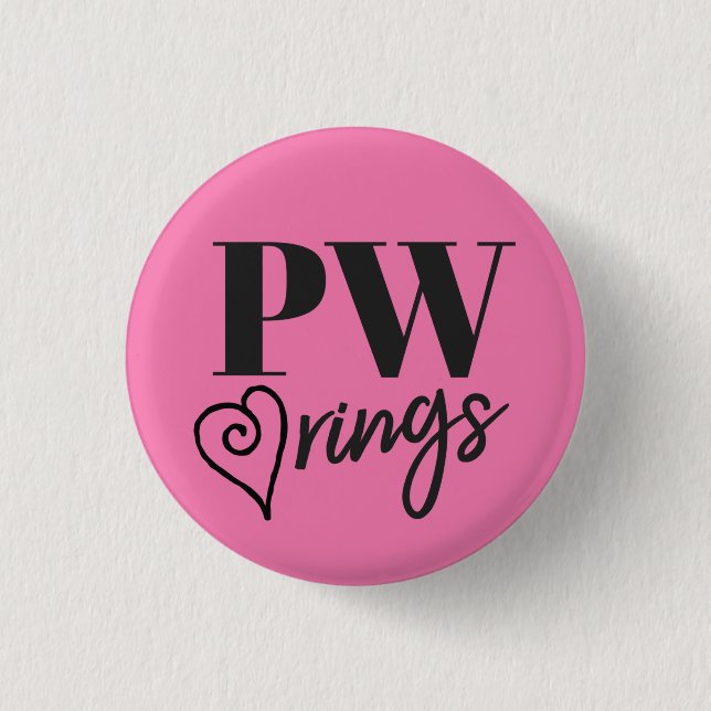 PW Rings Flair 3 Cm Round Badge (Front)