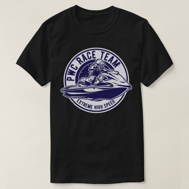 PWC Jet Ski Race Team T-Shirt (Design Front)