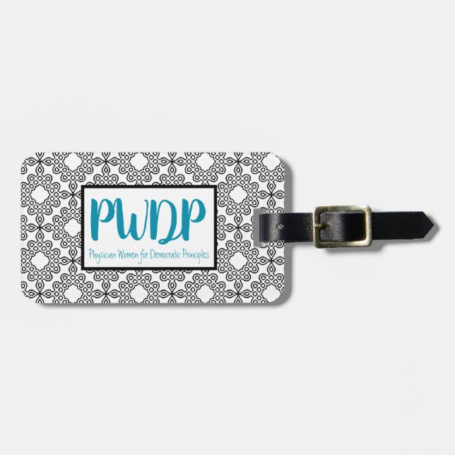 PWDP Contemporary print luggage tag (Front Horizontal)