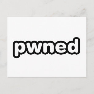 pwned - gamer gaming owned video games postcard