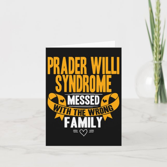 Pws Awareness - Prader Willi Syndrome  Card (Front)