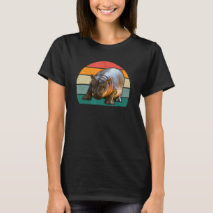 Pygmy Hippopotamus Baby Cute Retro Men Women Kids T-Shirt