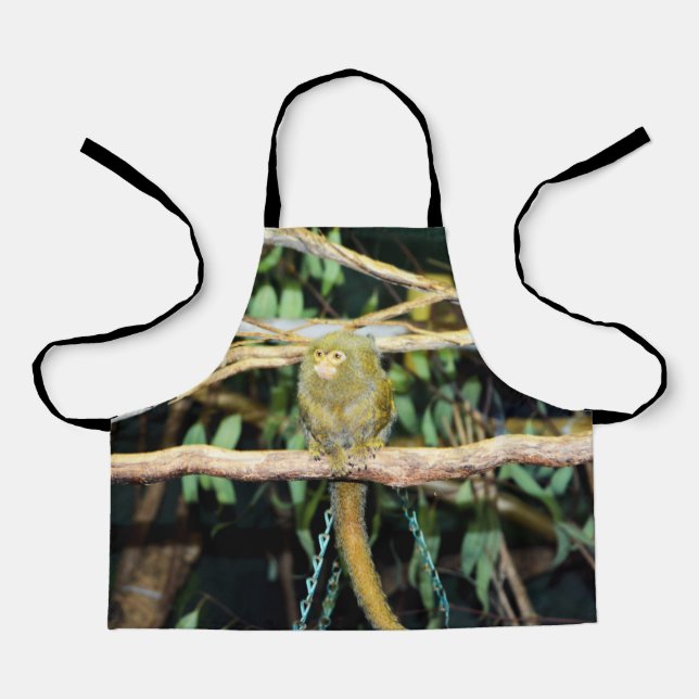 Pygmy Marmoset On Branch, Kids Fullprint Apron (Front)