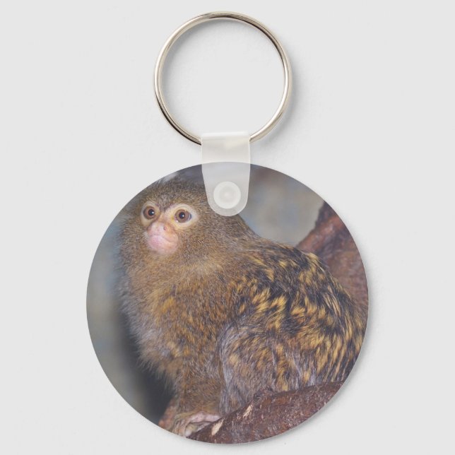 Pygmy Marmoset Portrait Key Ring (Front)