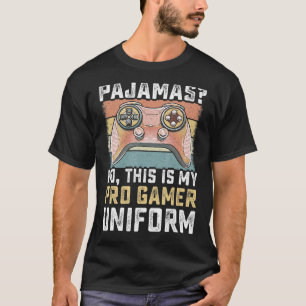 Pyjamas No Pro Gamer Video Games Boys Teens Gamin T-Shirt