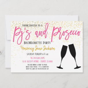 Pyjamas & Prosecco Party Invitation