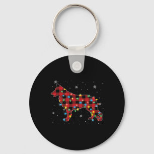 Pyjamas Red Plaid German Shepherd Dog Lovers Chris Key Ring