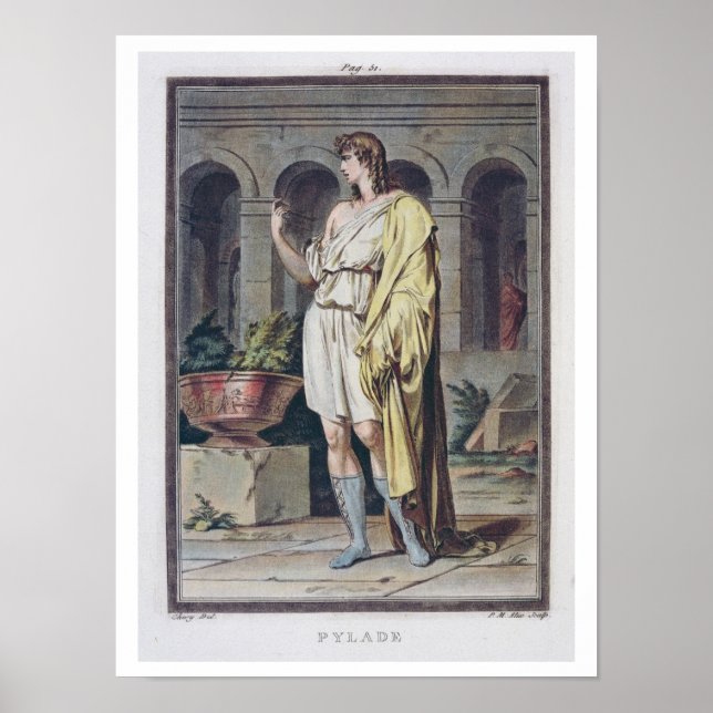 Pylades, costume for 'Andromache' by Jean Racine, Poster (Front)