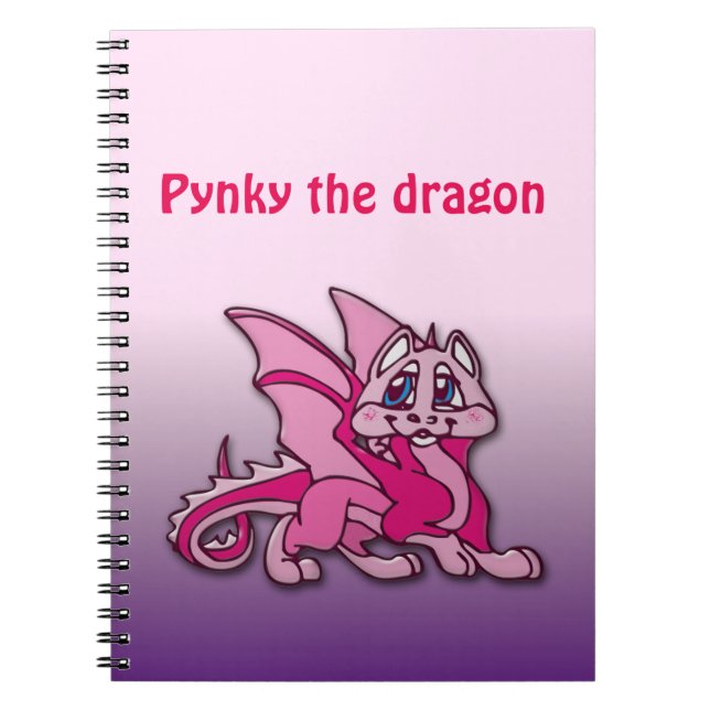 Pynky the dragon notebook (Front)