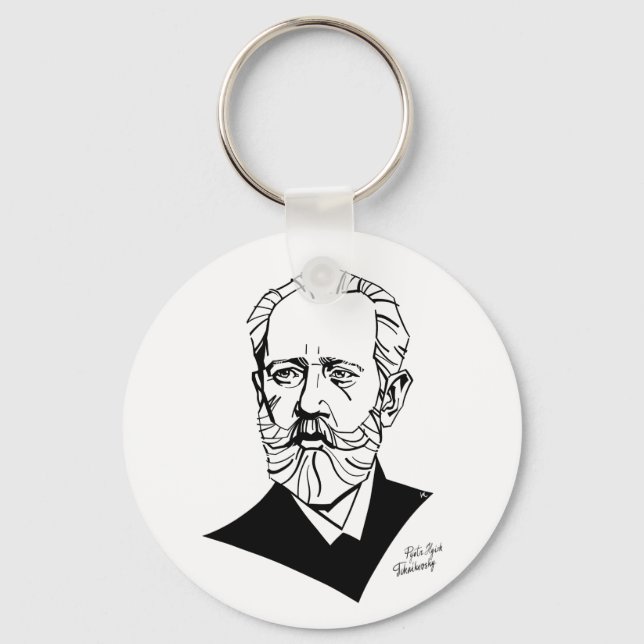 Pyotr Tchaikovsky Key Ring (Front)