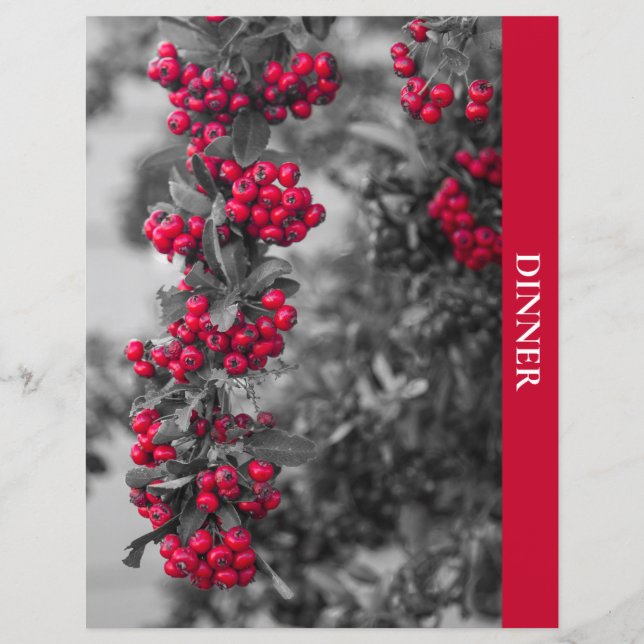 Pyracantha Berry Dinner Recipe Divider (Front)