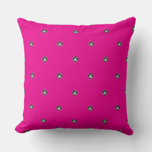 Pyramid Cube Repeat Hot Pink         Cushion