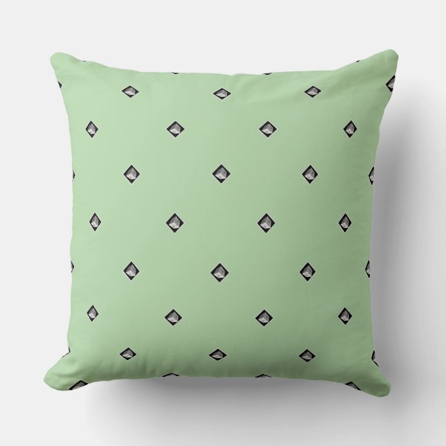 Pyramid Cube Repeat Mint Green            Cushion (Front)