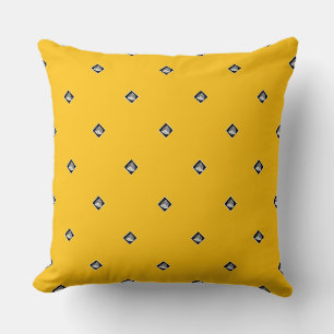 Pyramid Cube Repeat Yellow Cushion