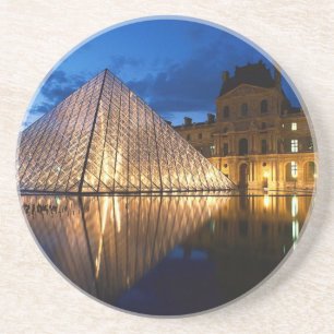 Pyramid in Louvre Museum,Paris,France Coaster