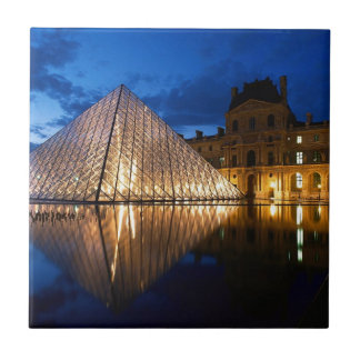 Pyramid in Louvre Museum,Paris,France Tile