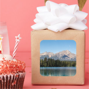 Pyramid Mountain Peak – Jasper Alpine Square Sticker
