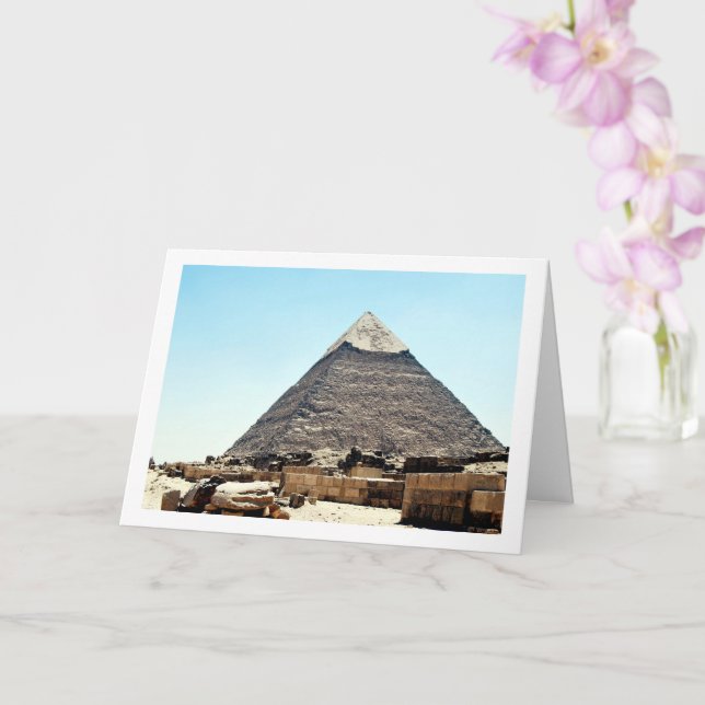 Pyramid Of Giza, Cairo, Egypt Card (Orchid)
