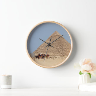 Pyramid of Khafre and a string of chariots Clock