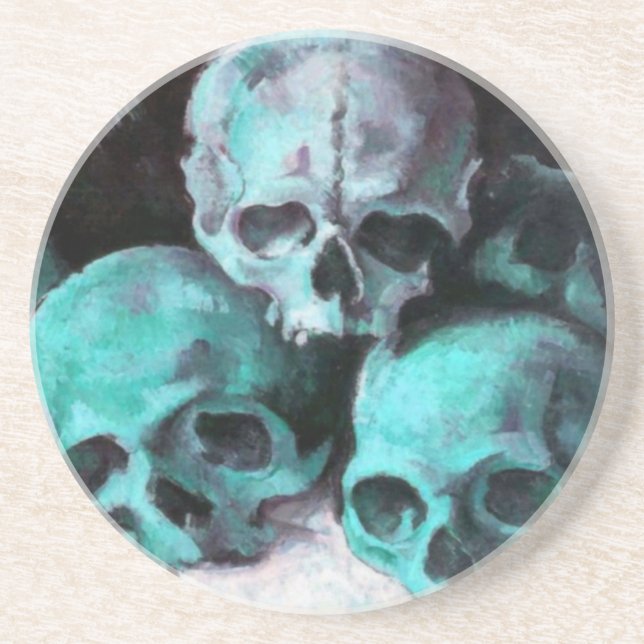 Pyramid of Skulls After Cezanne Coaster (Front)