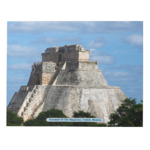 Pyramid Of The Magician, Uxmal, Mexico Notepad
