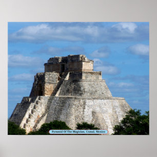 Pyramid Of The Magician, Uxmal, Mexico Poster
