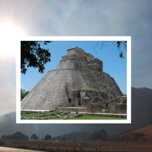 Pyramid of the Magician, Uxmal, Yucatan, Mexico Postcard