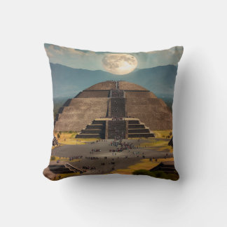 Pyramid of the Moon, Teotihuacan, Mexico Travel Cushion