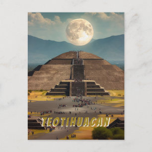 Pyramid of the Moon, Teotihuacan, Mexico Travel Postcard