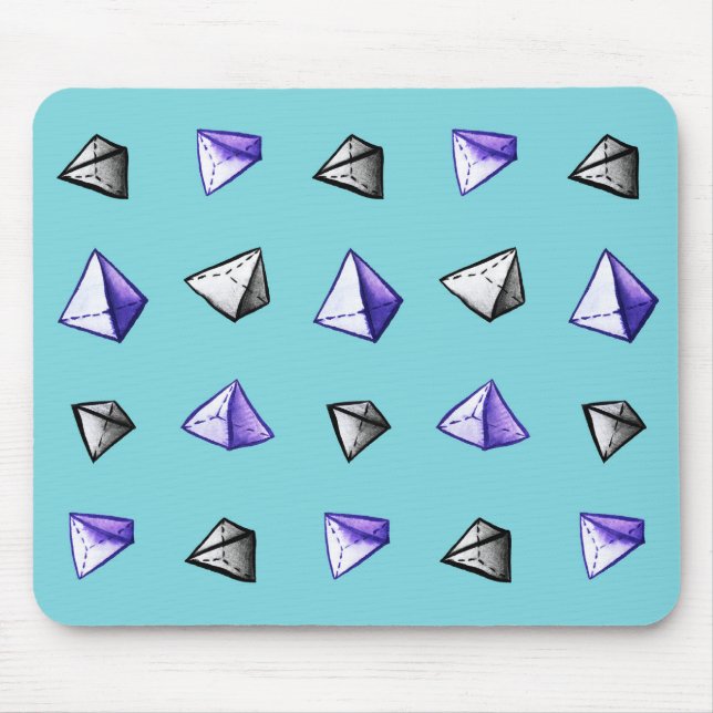 Pyramid Pattern Geometric Geek Math Lover Mouse Pad (Front)