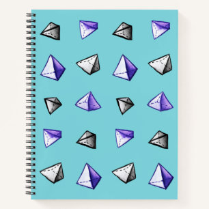 Pyramid Pattern Geometric Geek Math Lover Notebook
