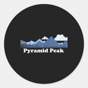 Pyramid Peak Bygger New York Ny Climbing Hiking Classic Round Sticker
