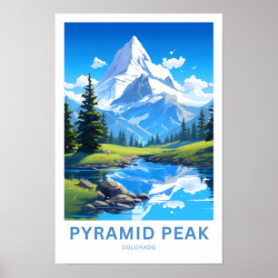 Pyramid Peak Colorado Travel Print